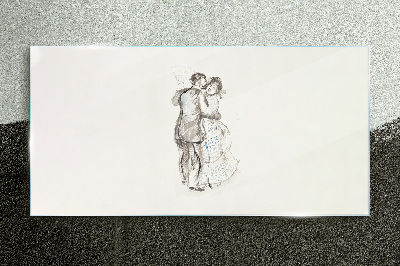 Dancing in the white light Glass Wall Art