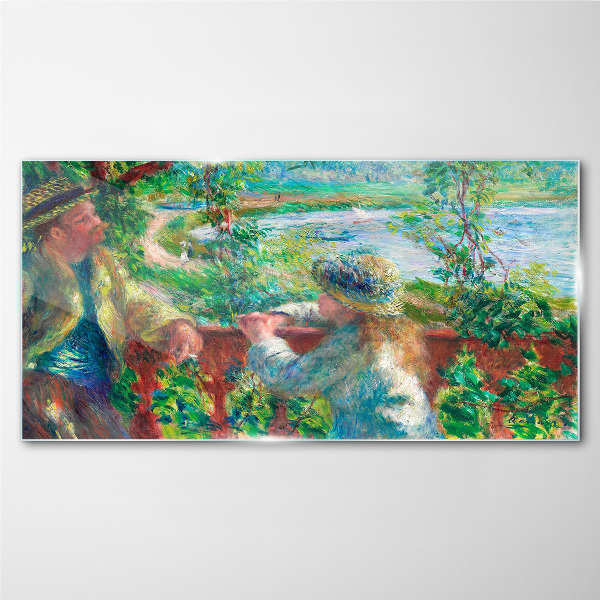 Summer afternoon on the river Glass Wall Art