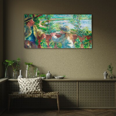 Summer afternoon on the river Glass Wall Art