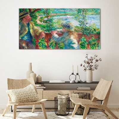 Summer afternoon on the river Glass Wall Art