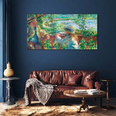 Summer afternoon on the river Glass Wall Art