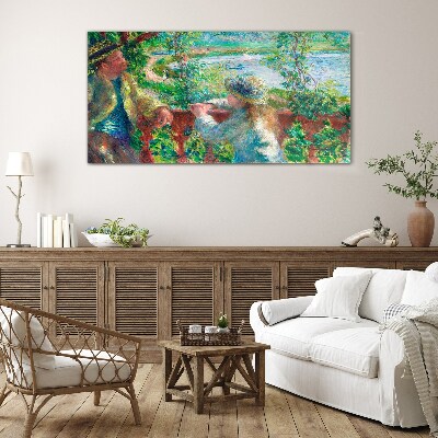 Summer afternoon on the river Glass Wall Art