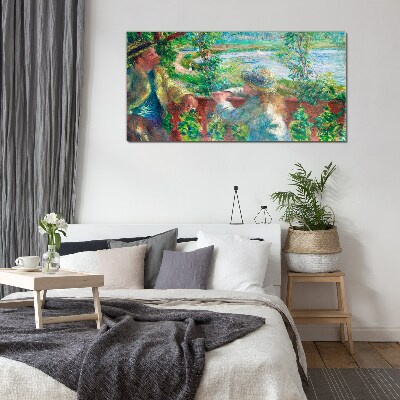 Summer afternoon on the river Glass Wall Art