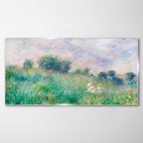 Meadow in the sun Glass Wall Art
