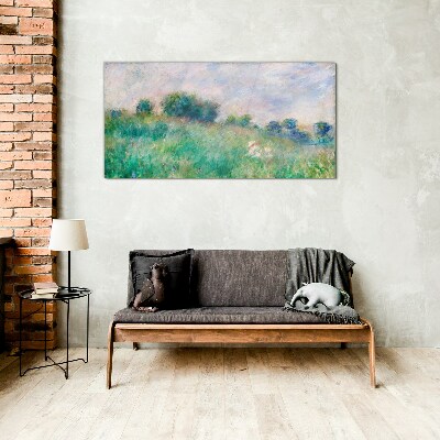 Meadow in the sun Glass Wall Art