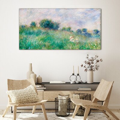 Meadow in the sun Glass Wall Art