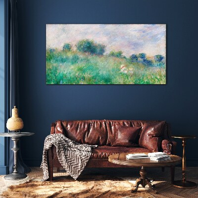 Meadow in the sun Glass Wall Art