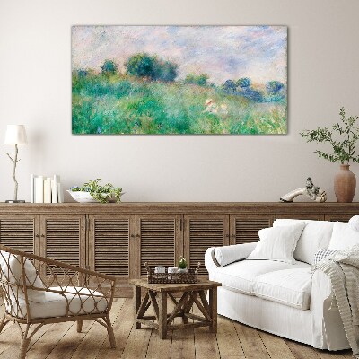 Meadow in the sun Glass Wall Art