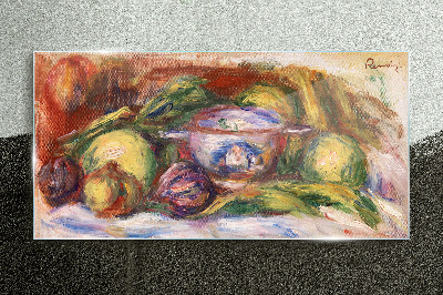 Still life with fruit Glass Wall Art