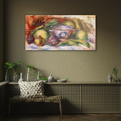 Still life with fruit Glass Wall Art