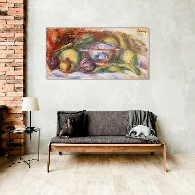 Still life with fruit Glass Wall Art