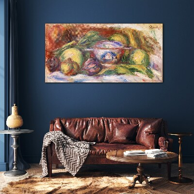 Still life with fruit Glass Wall Art