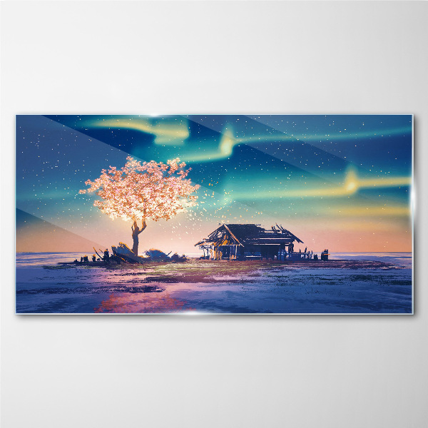 A magical evening under the stars Glass Wall Art
