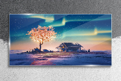 A magical evening under the stars Glass Wall Art