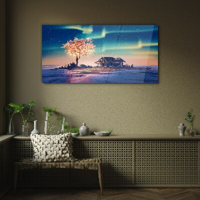 A magical evening under the stars Glass Wall Art