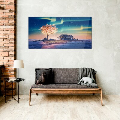 A magical evening under the stars Glass Wall Art