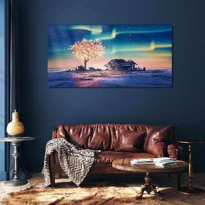 A magical evening under the stars Glass Wall Art