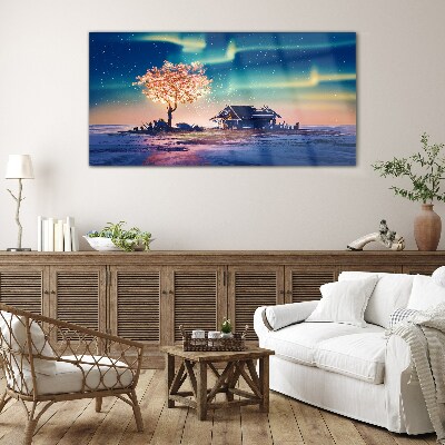 A magical evening under the stars Glass Wall Art