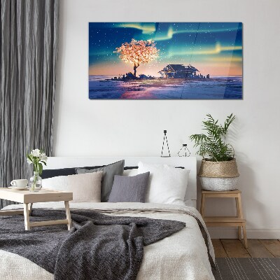 A magical evening under the stars Glass Wall Art
