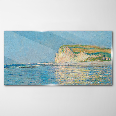 Seaside cliffs in daylight Glass Wall Art