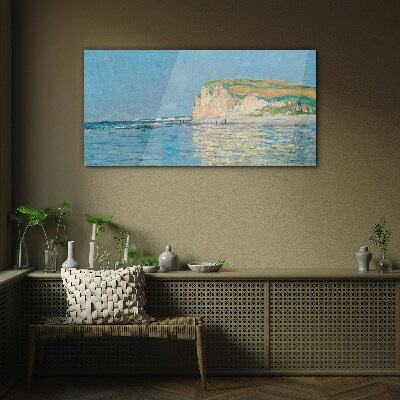 Seaside cliffs in daylight Glass Wall Art