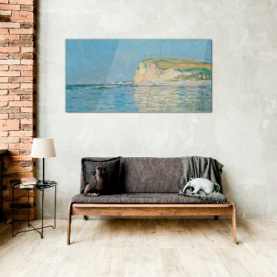 Seaside cliffs in daylight Glass Wall Art