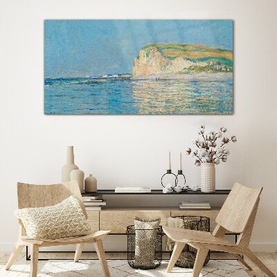 Seaside cliffs in daylight Glass Wall Art