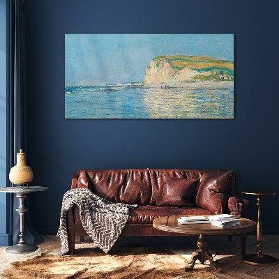 Seaside cliffs in daylight Glass Wall Art