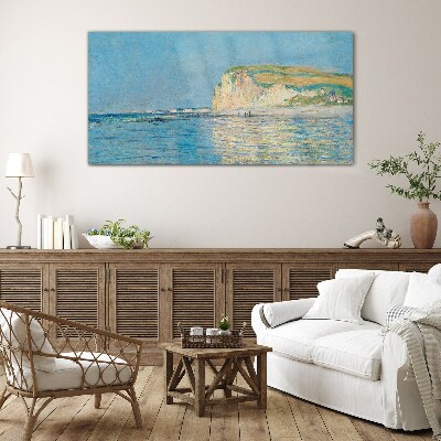 Seaside cliffs in daylight Glass Wall Art