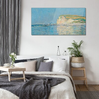 Seaside cliffs in daylight Glass Wall Art