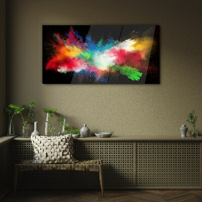 Expression of Colors in Motion Glass Wall Art