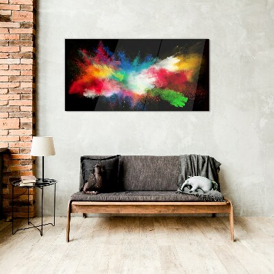 Expression of Colors in Motion Glass Wall Art