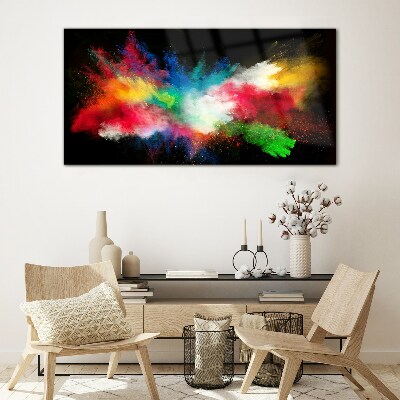 Expression of Colors in Motion Glass Wall Art