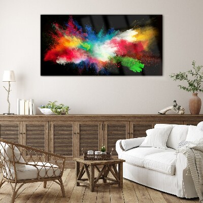 Expression of Colors in Motion Glass Wall Art