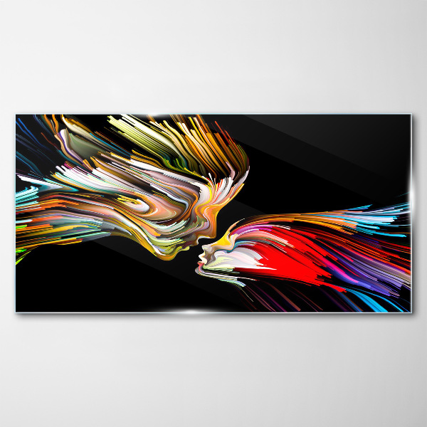 Uniting colorful souls Glass Wall Art