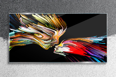 Uniting colorful souls Glass Wall Art