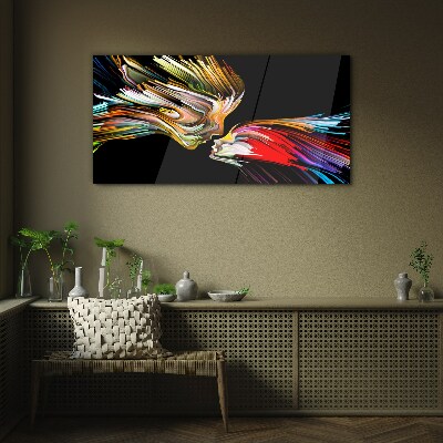 Uniting colorful souls Glass Wall Art