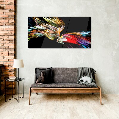 Uniting colorful souls Glass Wall Art