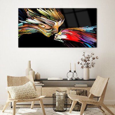 Uniting colorful souls Glass Wall Art