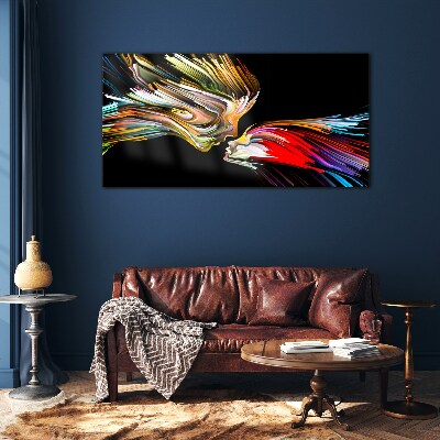 Uniting colorful souls Glass Wall Art