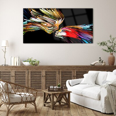 Uniting colorful souls Glass Wall Art