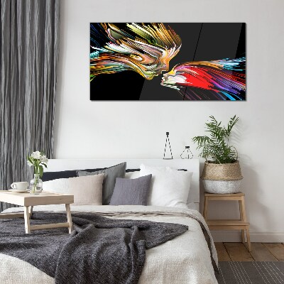 Uniting colorful souls Glass Wall Art