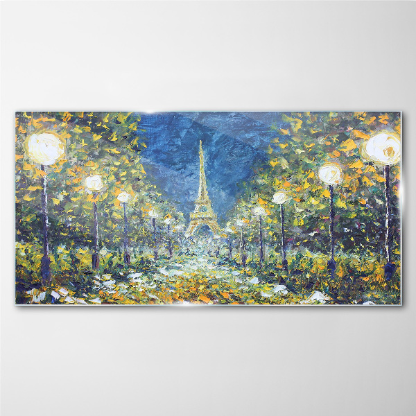 Evening in Paris Glass Wall Art