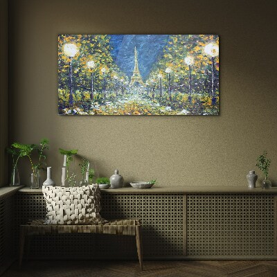 Evening in Paris Glass Wall Art