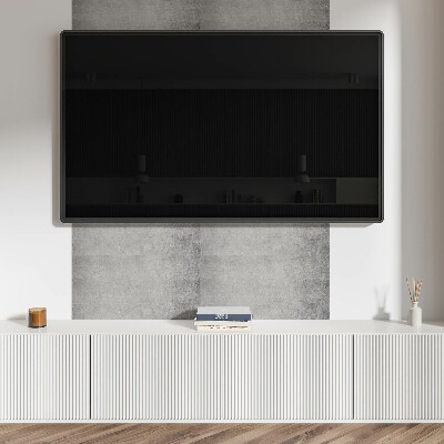 Square tv wall panel Raw concrete texture