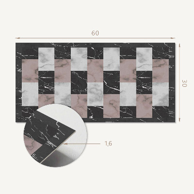 Pvc wall panel Marble tile pattern
