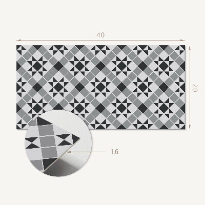 Square wall panel Geometric pattern with stars