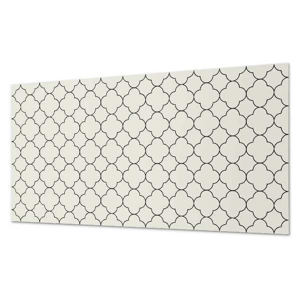 Square tv wall panel Floral pattern in mesh