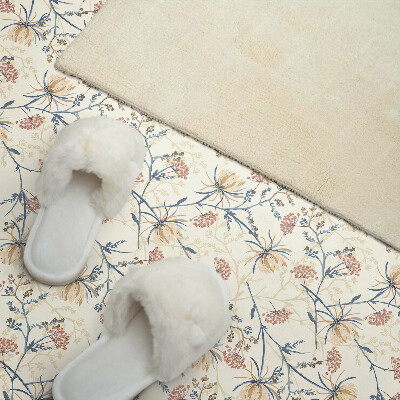 Square tv wall panel Floral pattern on the background