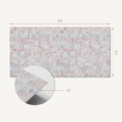 Square tv wall panel Mosaic pattern made of squares